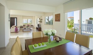 Villa, 3 Bedrooms, Private Pool | Living area | Flat-screen TV, DVD player - Protaras Villa Athina 8 (Paralimni)