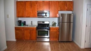 City Apartment, 2 Bedrooms | Private kitchen | Coffee/tea maker, fridge, microwave