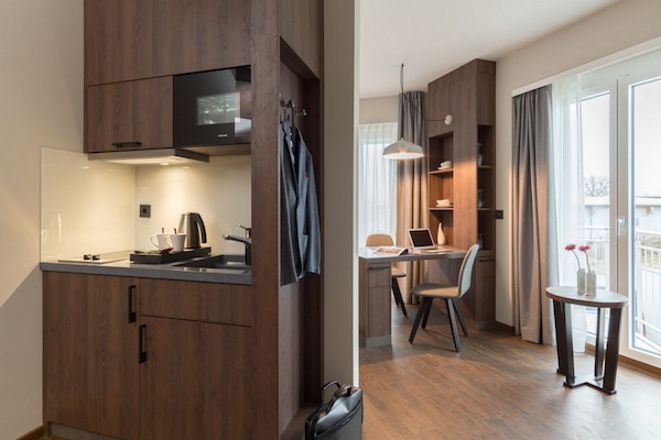 Studio with king bed | Private kitchen