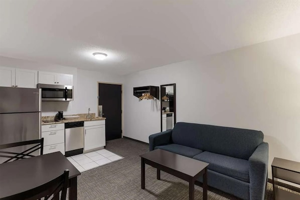 Pillow-top beds, desk, laptop workspace, iron/ironing board