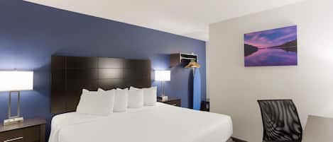 Pillow-top beds, desk, laptop workspace, iron/ironing board