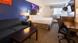 Standard Room, 1 King Bed, Non Smoking (with Sofabed) | Pillow-top beds, desk, laptop workspace, iron/ironing board