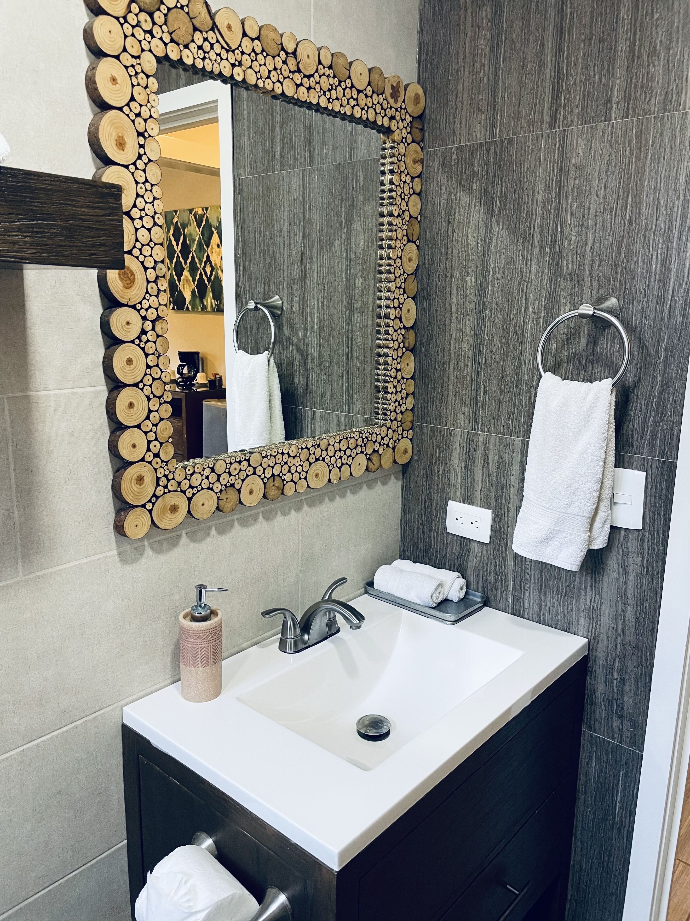 standard double room, accessible, garden view | bathroom | shower, free toiletries, towels