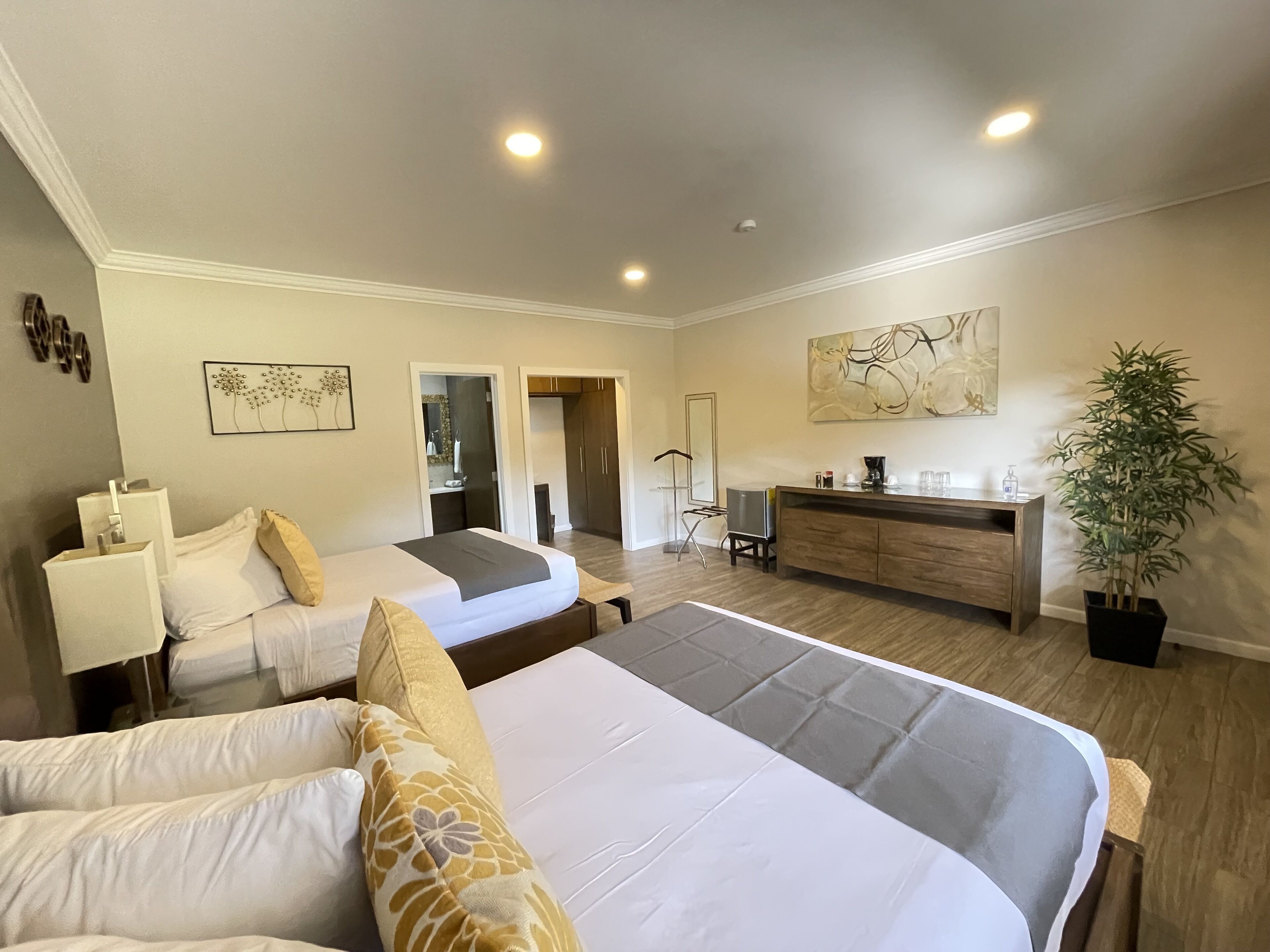 standard double room, accessible, garden view | premium bedding, soundproofing, iron/ironing board, rollaway beds