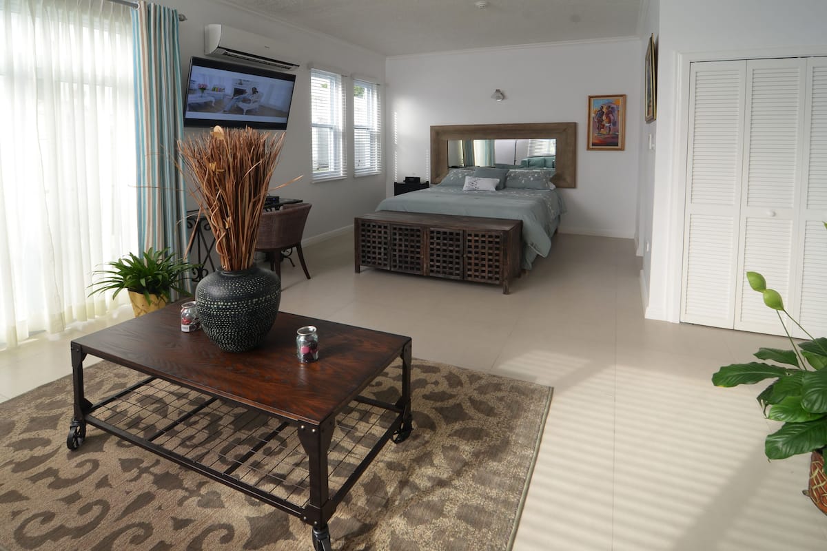 Executive appartement, 1 slaapkamer, op Executive-verdieping | 1 slaapkamer, lakens van Egyptisch katoen, een kluis op de kamer