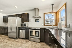 Fridge, microwave, coffee/tea maker