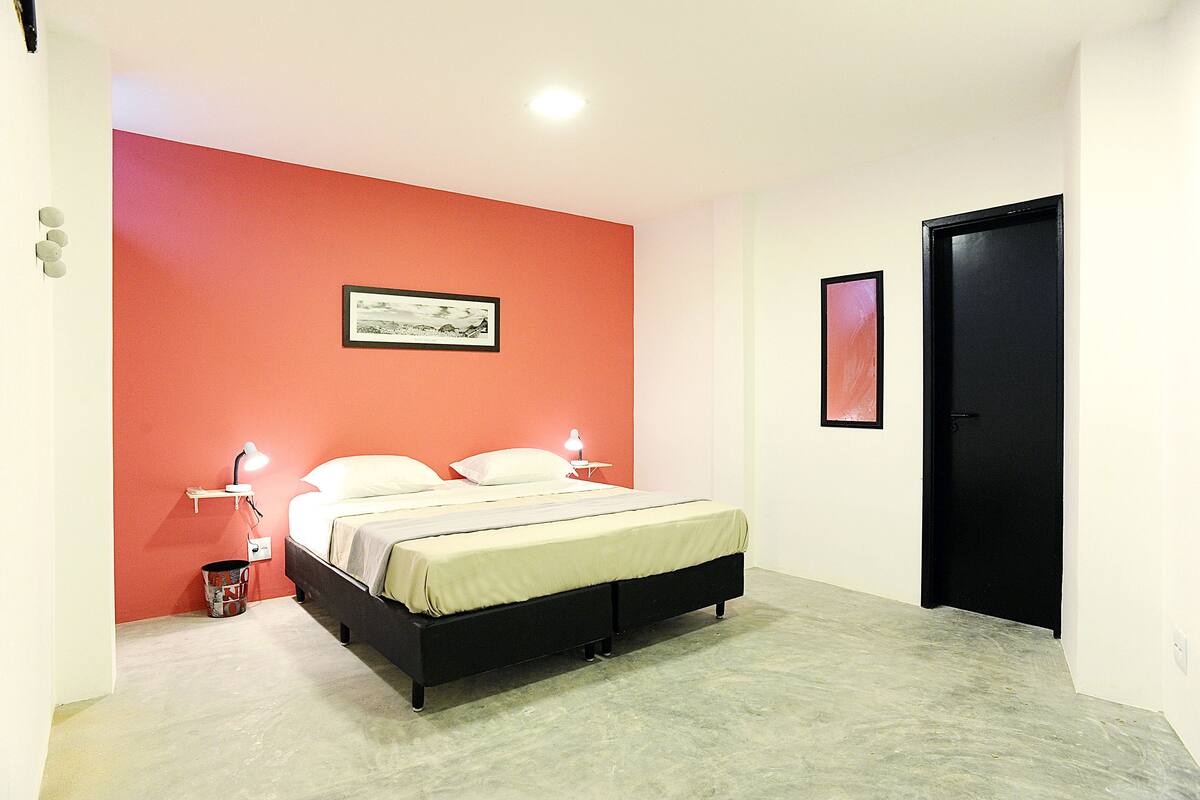 Blackout curtains, iron/ironing board, rollaway beds, free WiFi