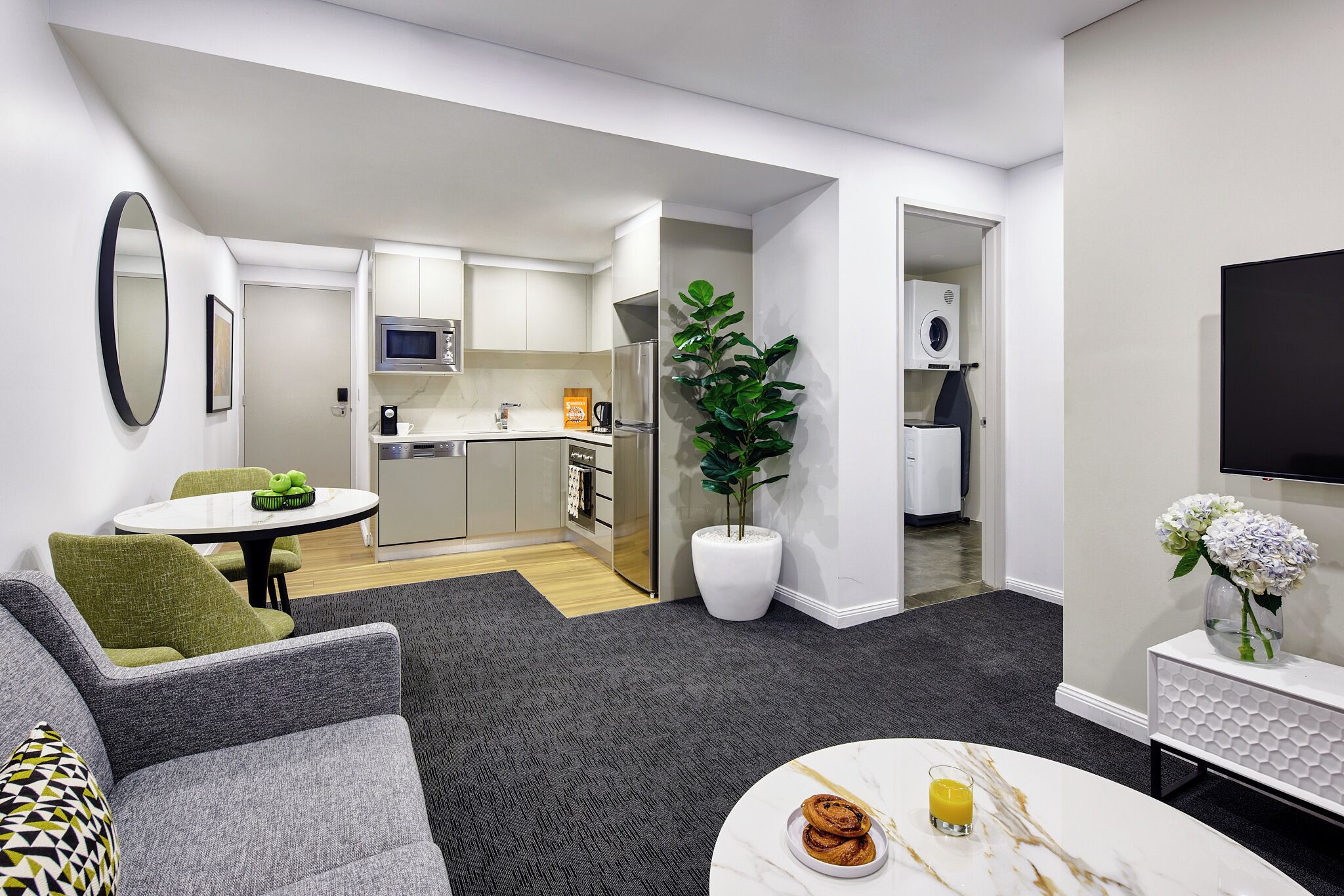 1 Bedroom Balcony Suite | Living area | 55-inch flat-screen TV with digital channels, TV