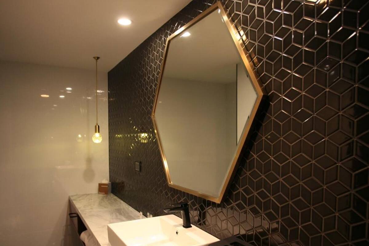 shower, designer toiletries, hair dryer, bathrobes