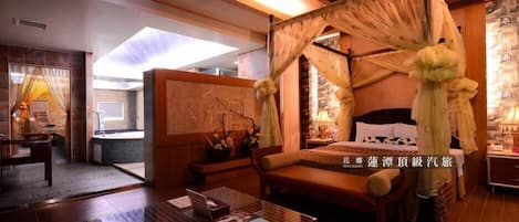 Down duvets, desk, blackout curtains, soundproofing