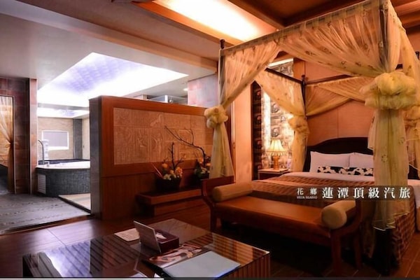 Down comforters, desk, blackout drapes, soundproofing