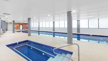 Indoor pool, outdoor pool, open 5:00 AM to 10 PM, sun loungers