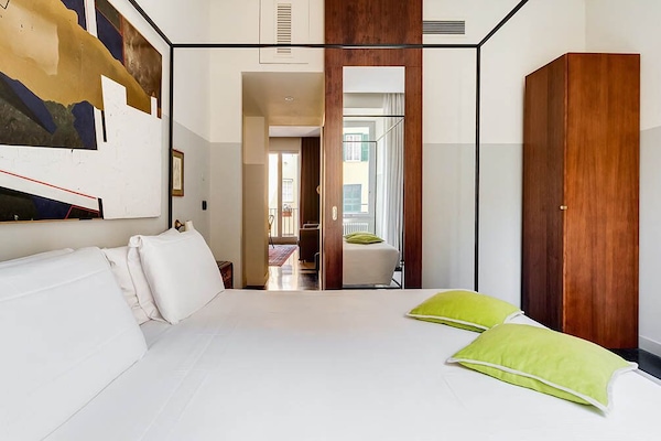 Deluxe-lejlighed - 1 kingsize-seng med sovesofa - ikke-ryger - rengøring (3.5) | Egyptiske bomuldslagner, premium-sengetøj, dundyner