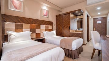 Standard Twin Room with view | Frette Italian sheets, premium bedding, down comforters