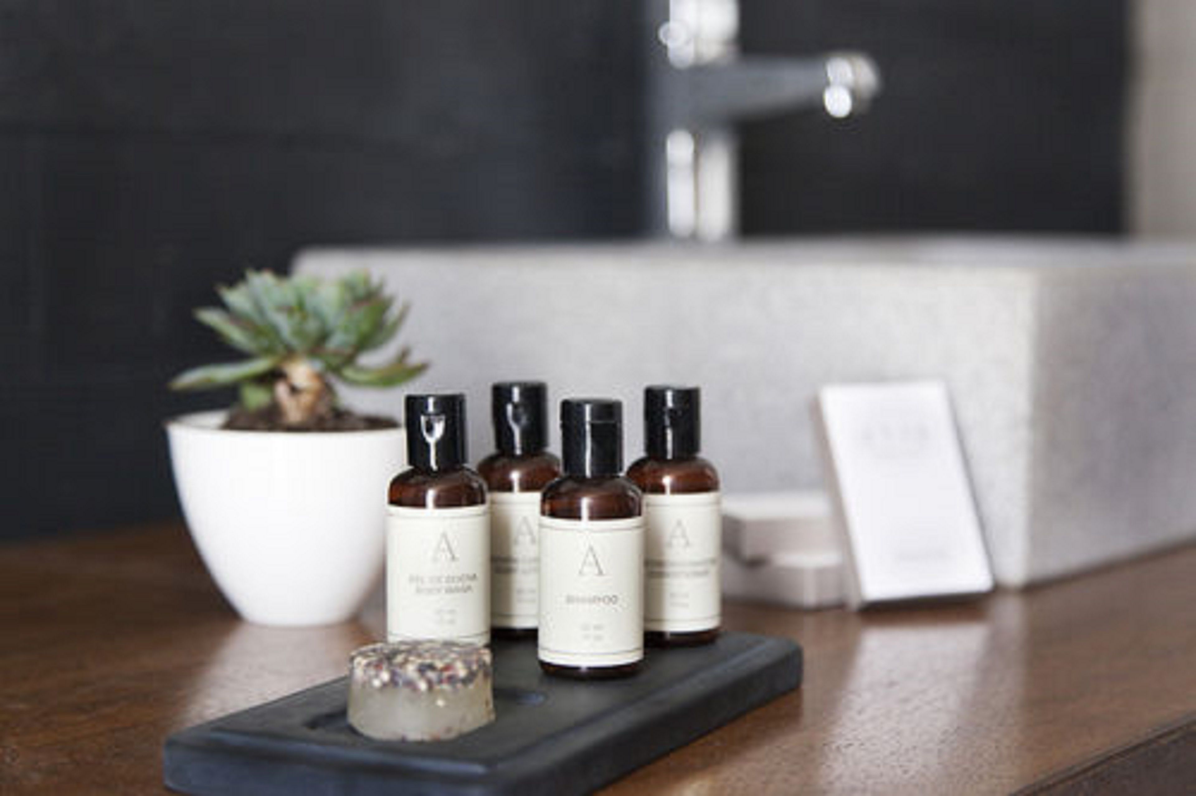 rainfall showerhead, free toiletries, hair dryer, bathrobes