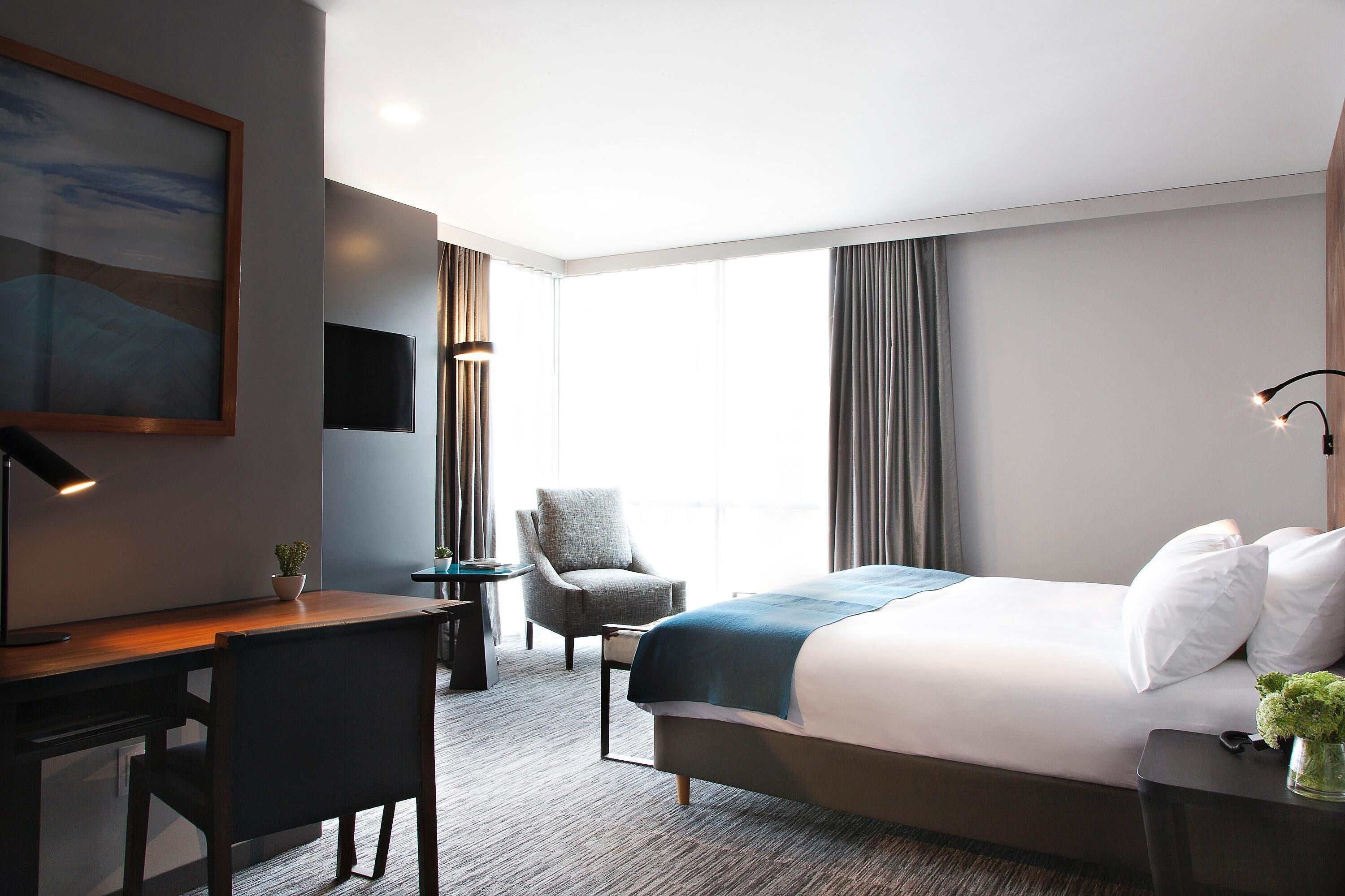 Down duvets, minibar, in-room safe, desk