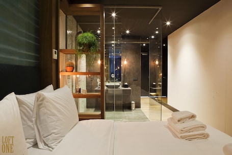 Superior Loft | Premium bedding, minibar, in-room safe, blackout drapes