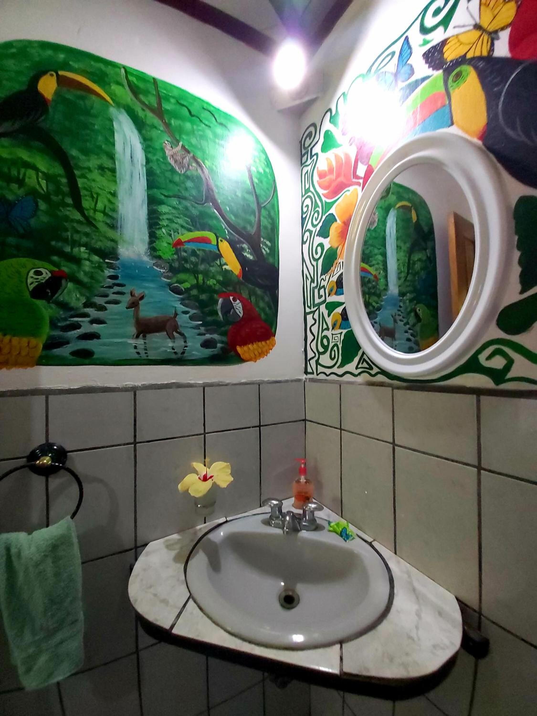 shower, free toiletries, towels