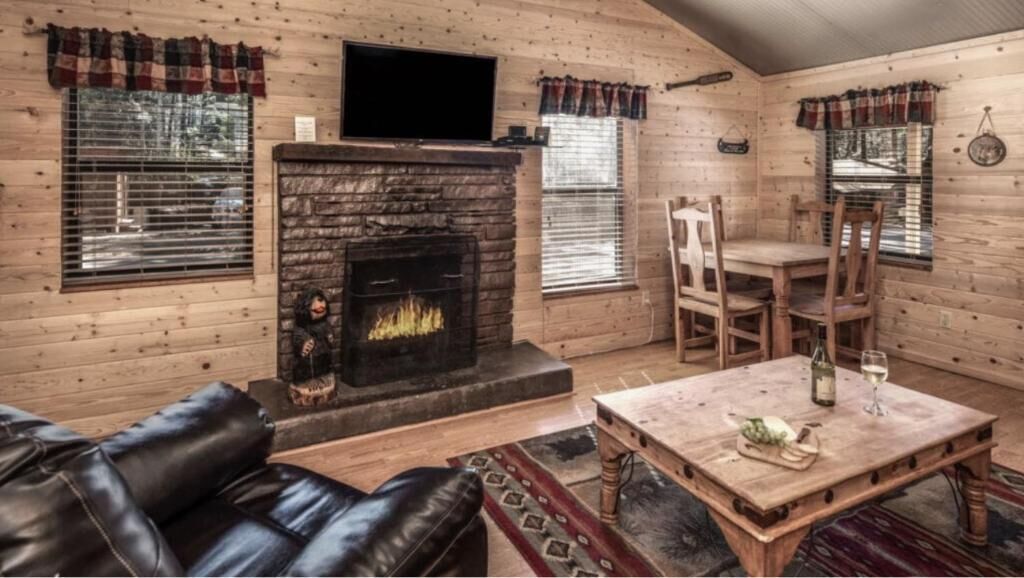 Cabane Romantique, bain à remous