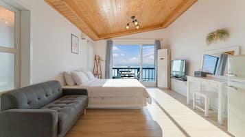 Deluxe-Zimmer, Meerblick | Kostenloses WLAN, Bettwäsche