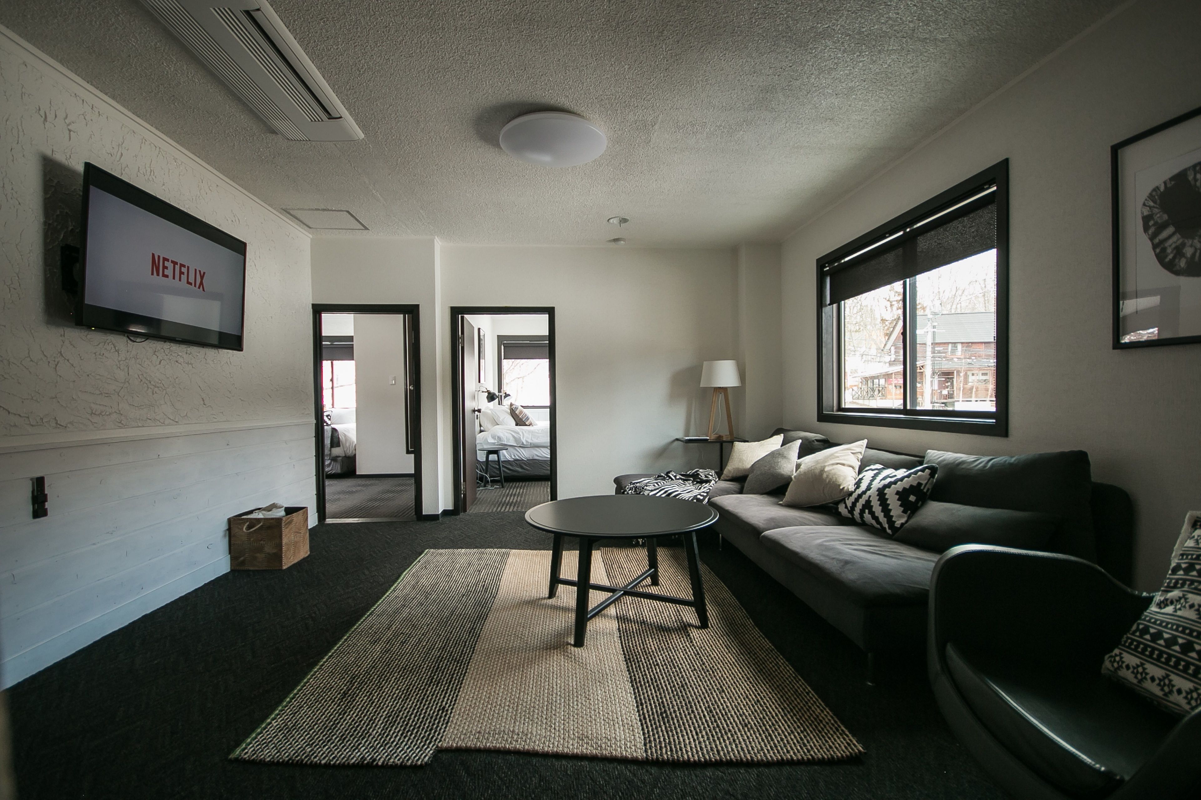 flat-screen tv, netflix, pay films