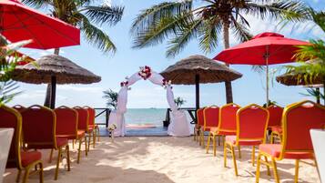 Outdoor wedding area