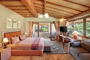Pool View Room | Individually furnished, desk, soundproofing, free WiFi