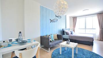 1 Bedroom Garden View | Living area | Flat-screen TV