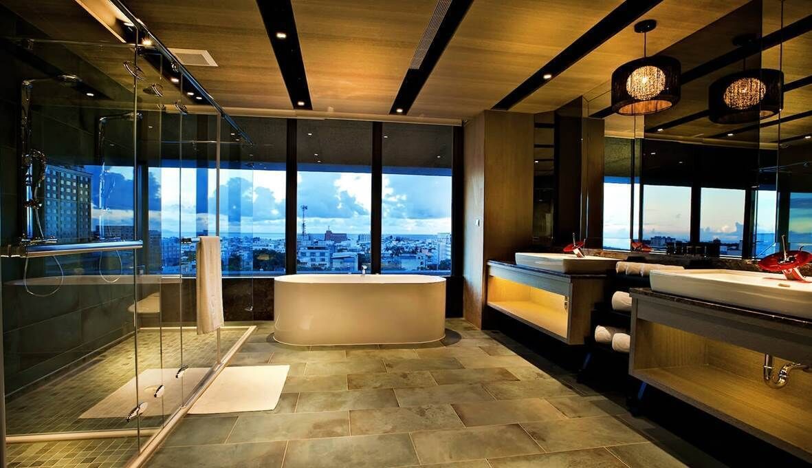 supreme suite  | bathroom | hair dryer, slippers, bidet, towels