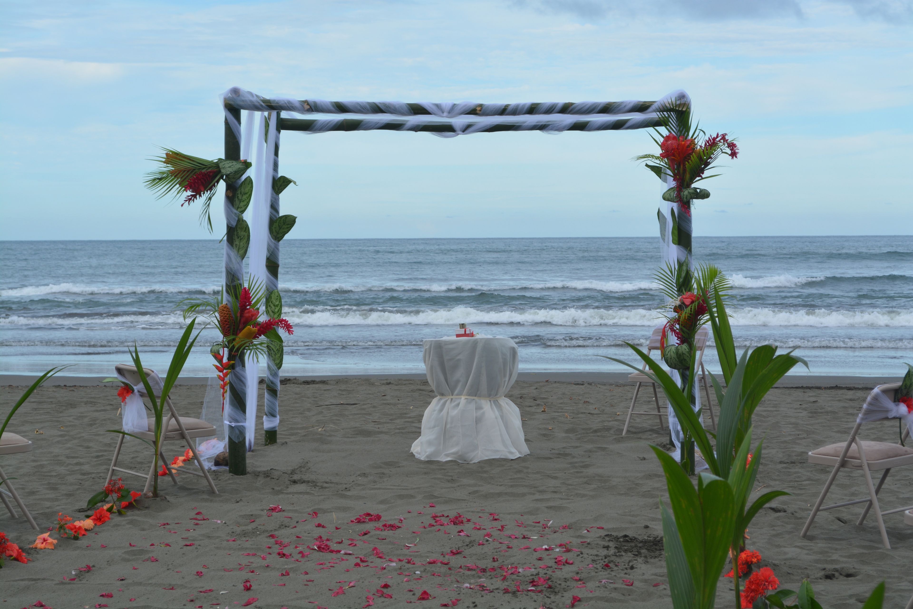 outdoor wedding area