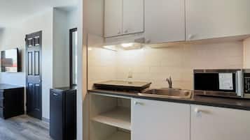 Desk, blackout drapes, iron/ironing board (on request), WiFi (free)