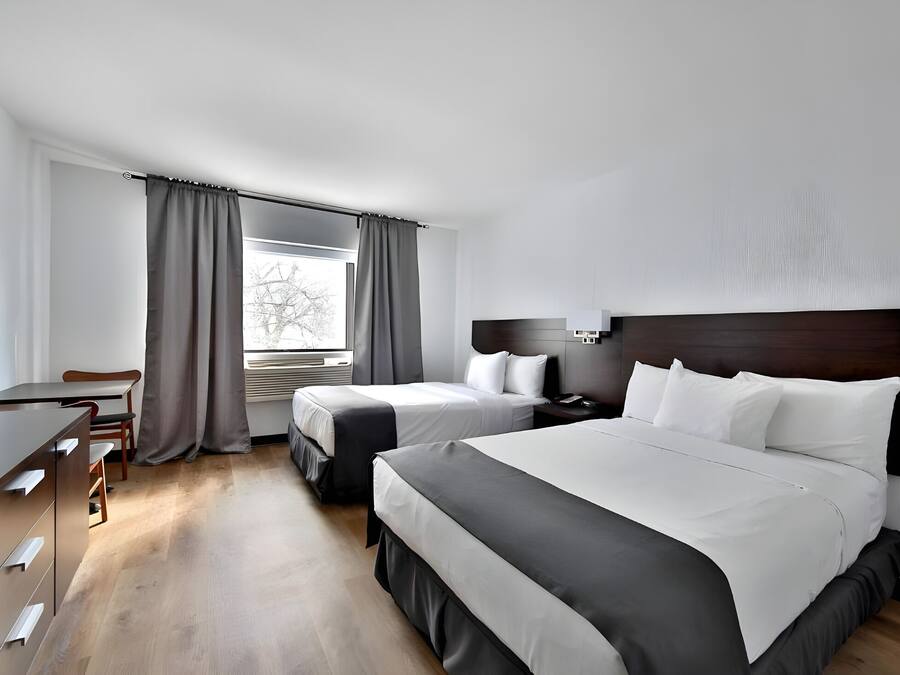 Desk, blackout curtains, iron/ironing board, free WiFi