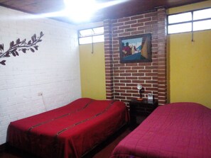 Standard Double Room, Multiple Beds, Shared Bathroom | In-room safe, desk, free WiFi