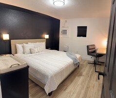 Suíte luxo | Wi-Fi de cortesia, roupa de cama