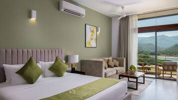 Standardvilla - 2 soveværelser - udsigt til golfbane - have-område | Premium-sengetøj, minibar, pengeskab på værelset, skrivebord