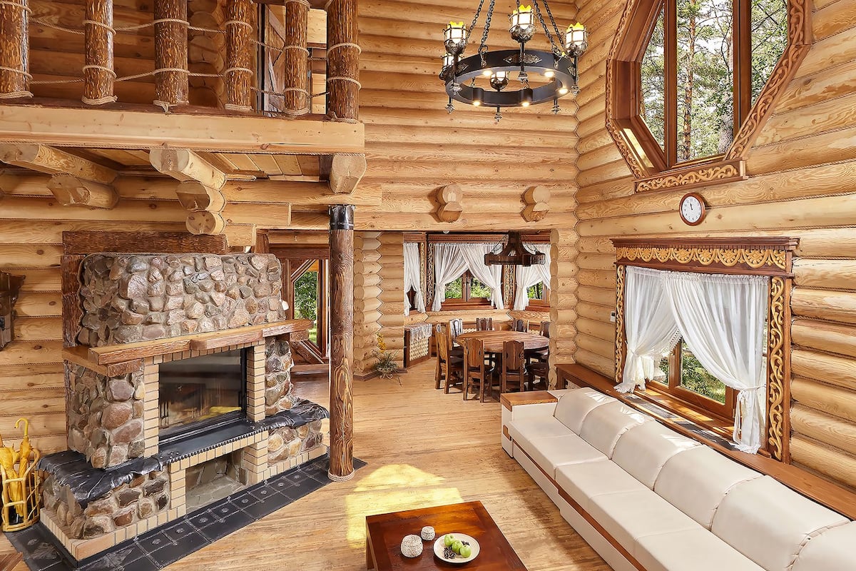 Premium-Ferienhaus, 5 Schlafzimmer | Wohnbereich | Fernseher