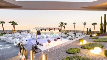 Outdoor wedding area