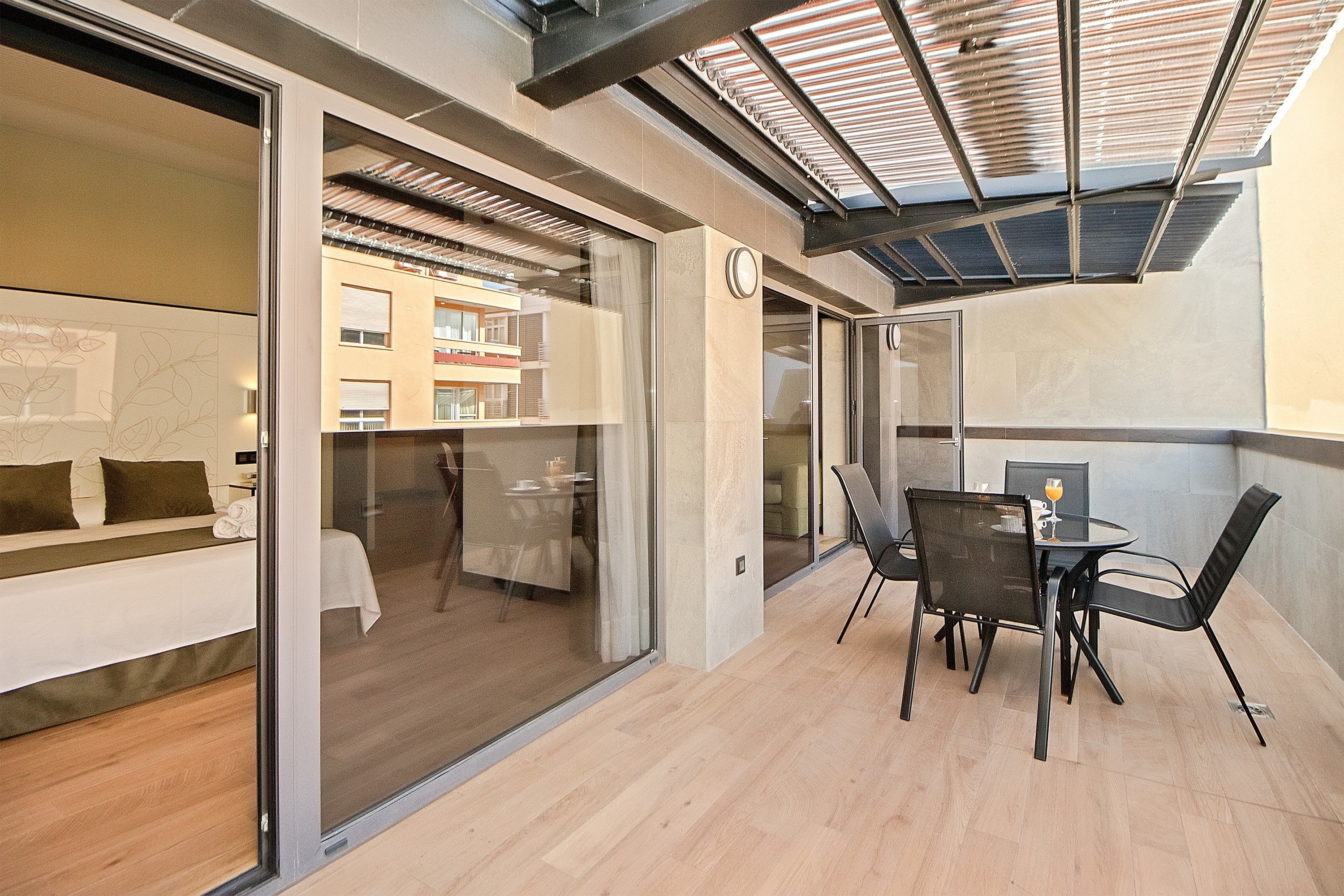Deluxe penthouse, terras | Balkon