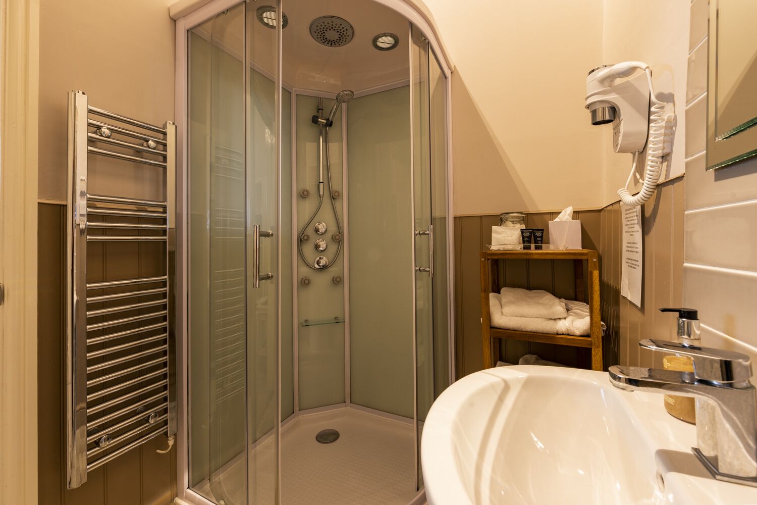 individually decorated, individually furnished, iron/ironing board