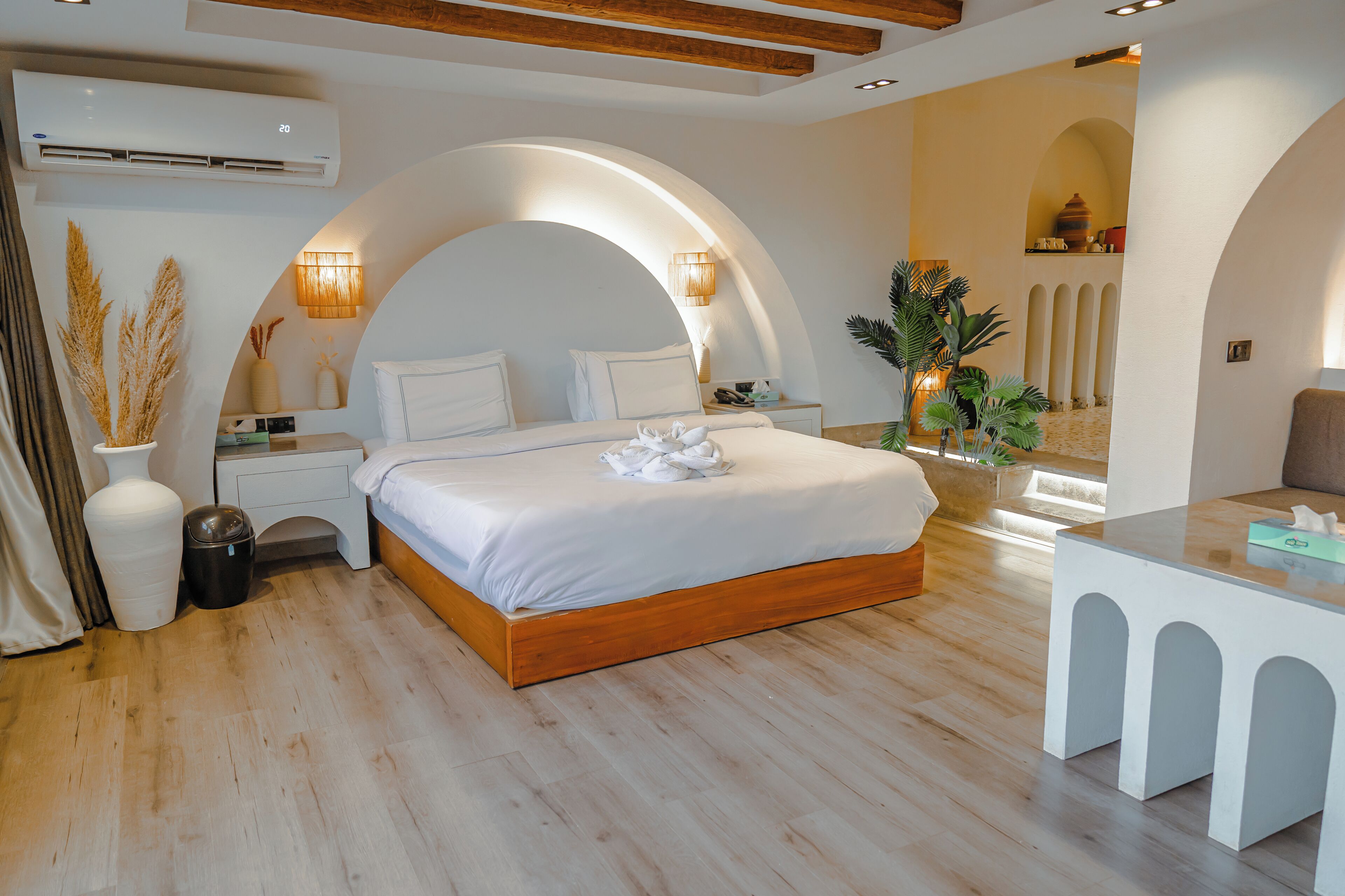 Royal Suite - Pyramids view | 1 slaapkamer, een gratis minibar, een kluis op de kamer