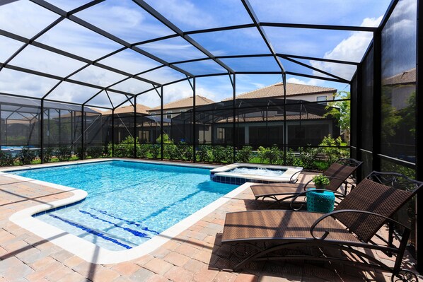 Family Villa, 6 Bedrooms, Non Smoking, Garden Area | Indoor pool | Indoor pool, outdoor pool - Villa Oasis Sunset 6 Bedroom Reunion (Davenport)