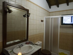 A bathroom with a sink, mirror, and toilet.