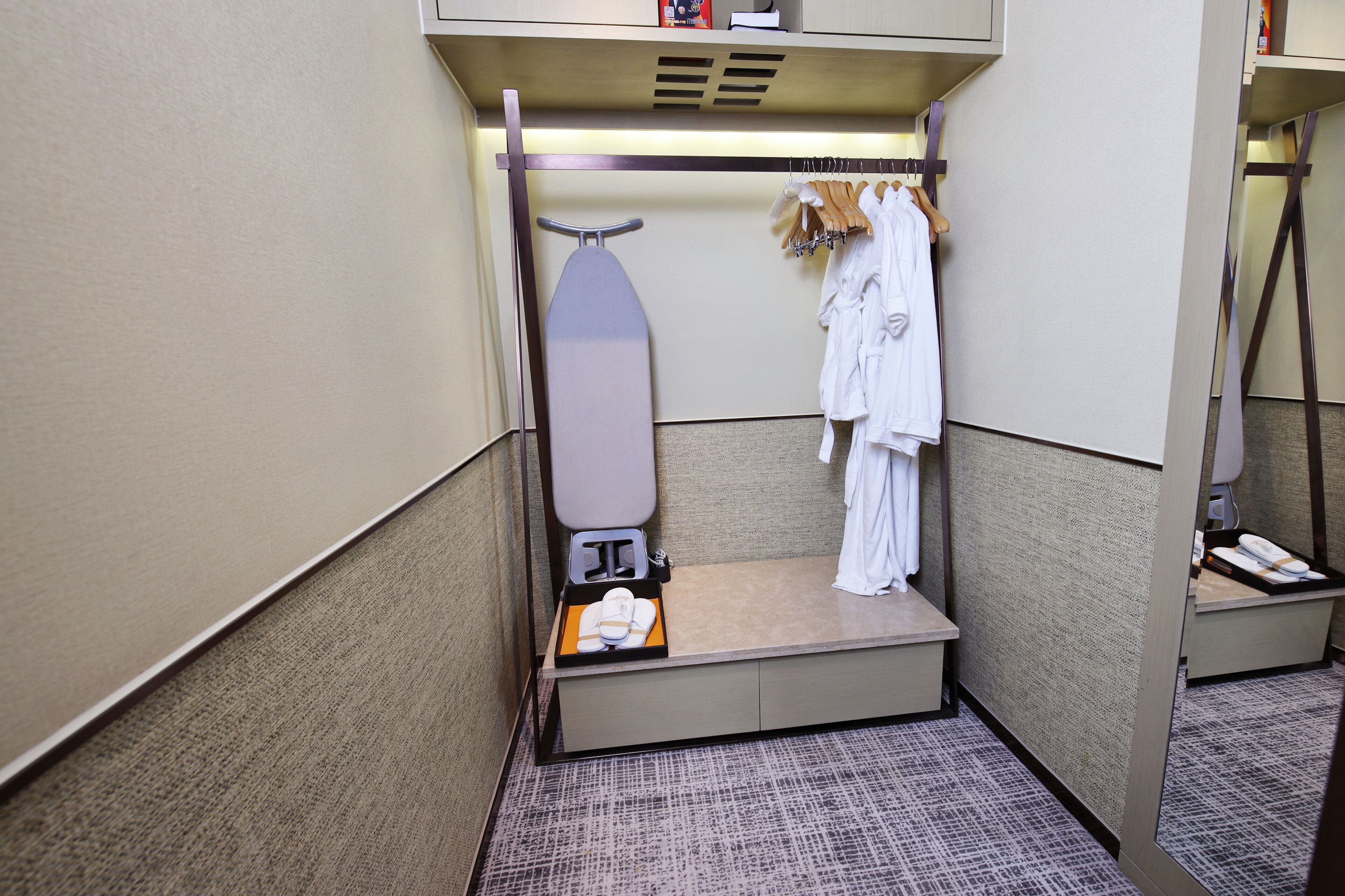 grand premier guest room, l oversized king bed, kid friendly tent | minibar, in-room safe, desk, laptop workspace