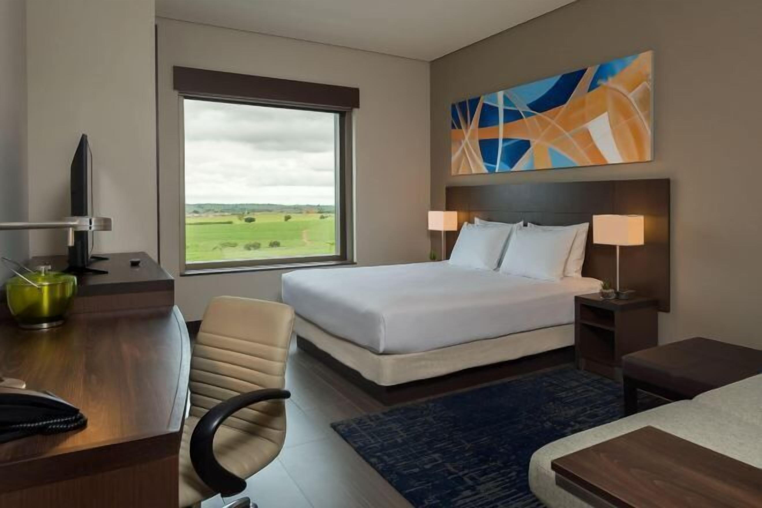 Een minibar, een kluis op de kamer, een bureau, een laptopwerkplek