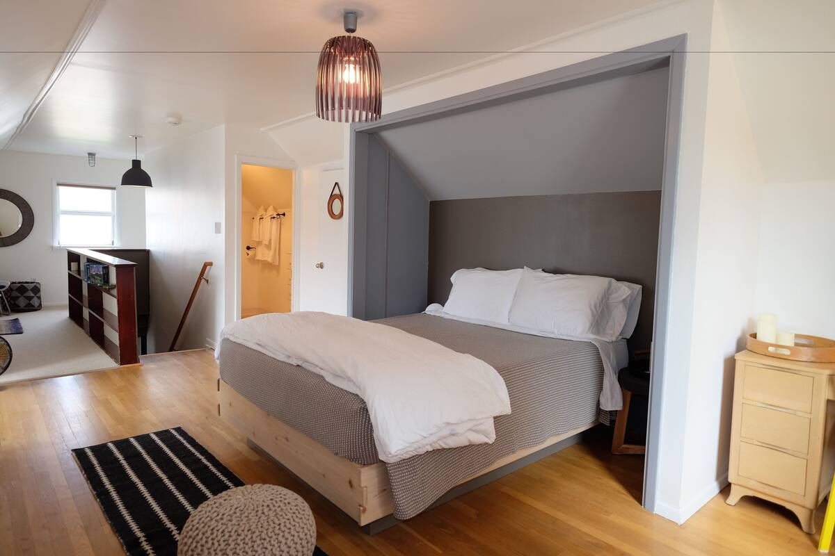 Master Suite with Private Bath | 1 bedroom, premium bedding, down duvets, blackout curtains