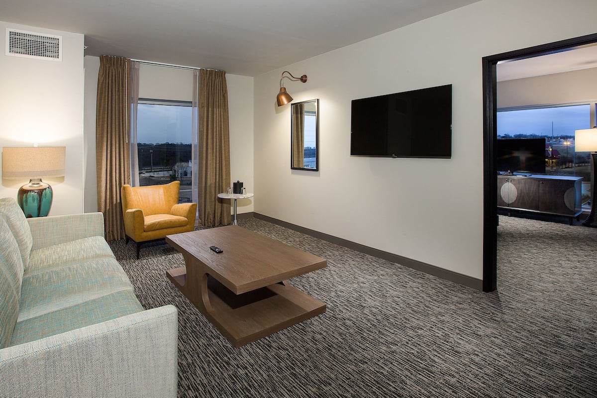 Suite, 1 Bedroom, Tower | Living area | 55-inch flat-screen TV with premium TV channels, TV