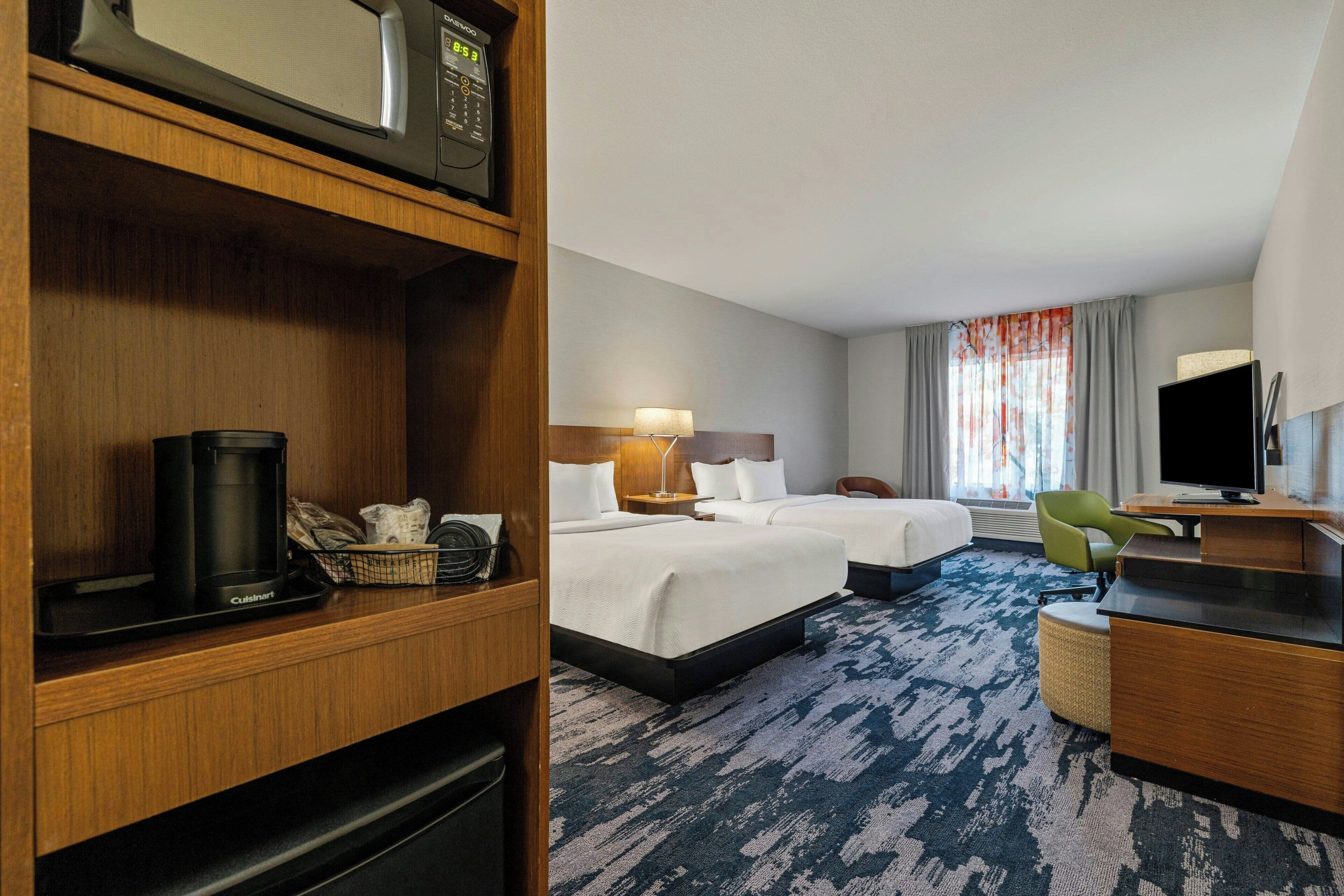 room, 2 queen beds, non smoking | premium bedding, in-room safe, desk, laptop workspace