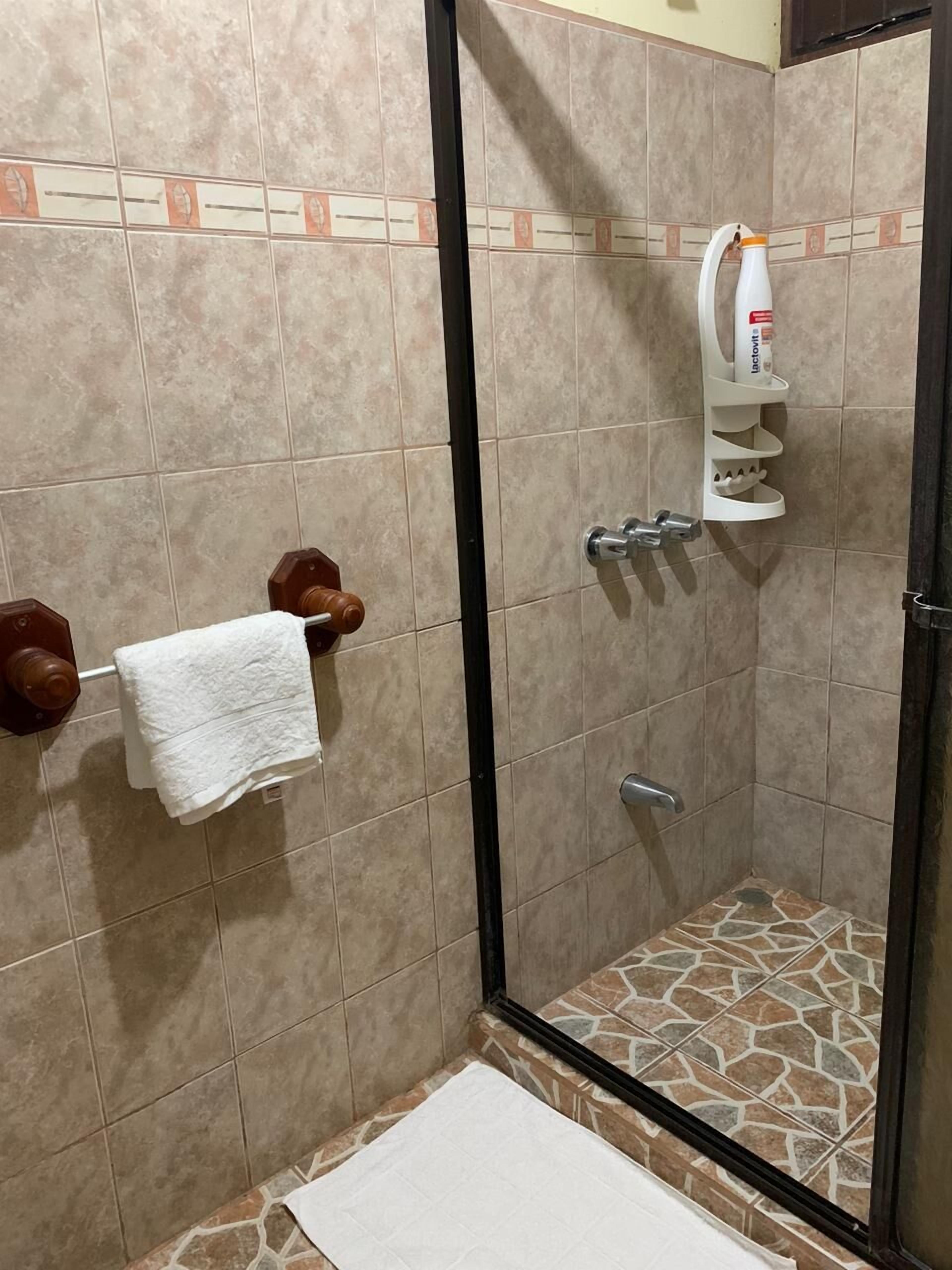Shower, towels, soap