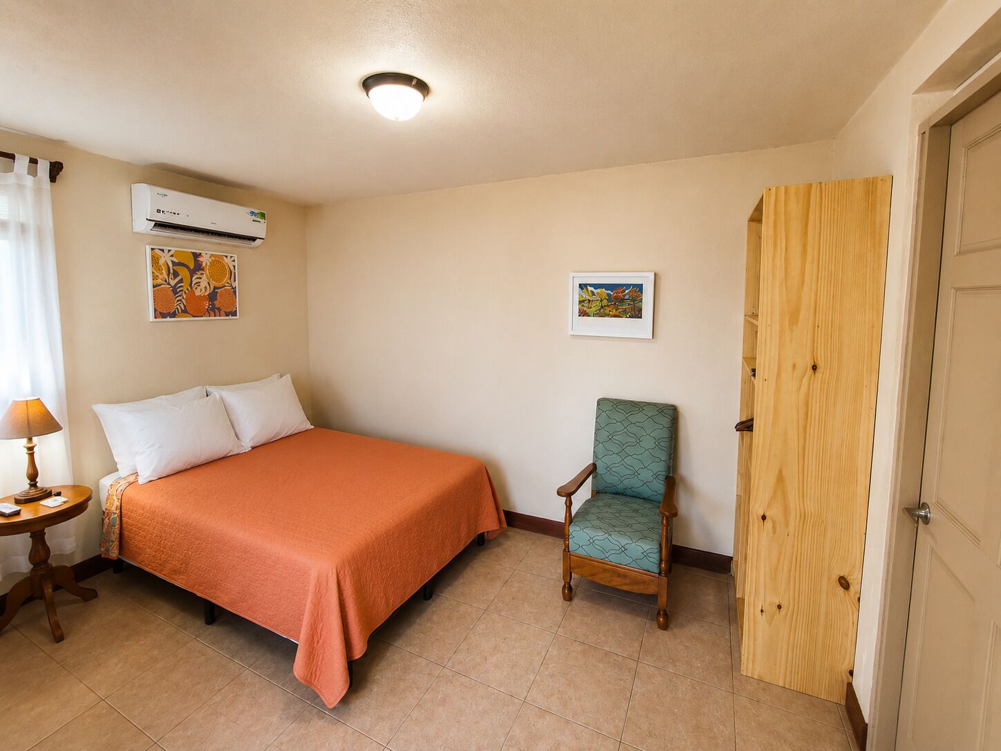 Premium bedding, pillow-top beds, desk, laptop workspace