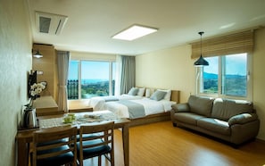 Basic Suite, 1 Bedroom, Kitchenette, Partial Sea View | Premium bedding, desk, free WiFi - Haerian Hotel (Seogwipo)
